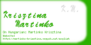 krisztina martinko business card